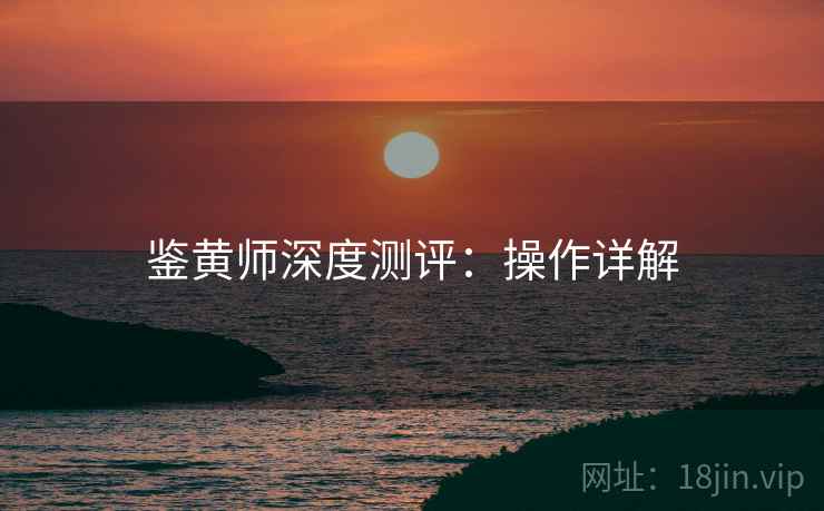 鉴黄师深度测评:操作详解 鉴黄师深度测评:操作详解