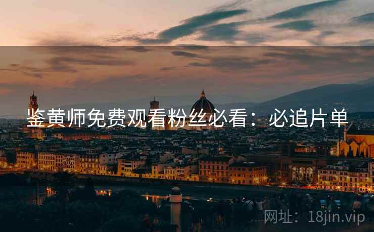 鉴黄师免费观看粉丝必看：必追片单